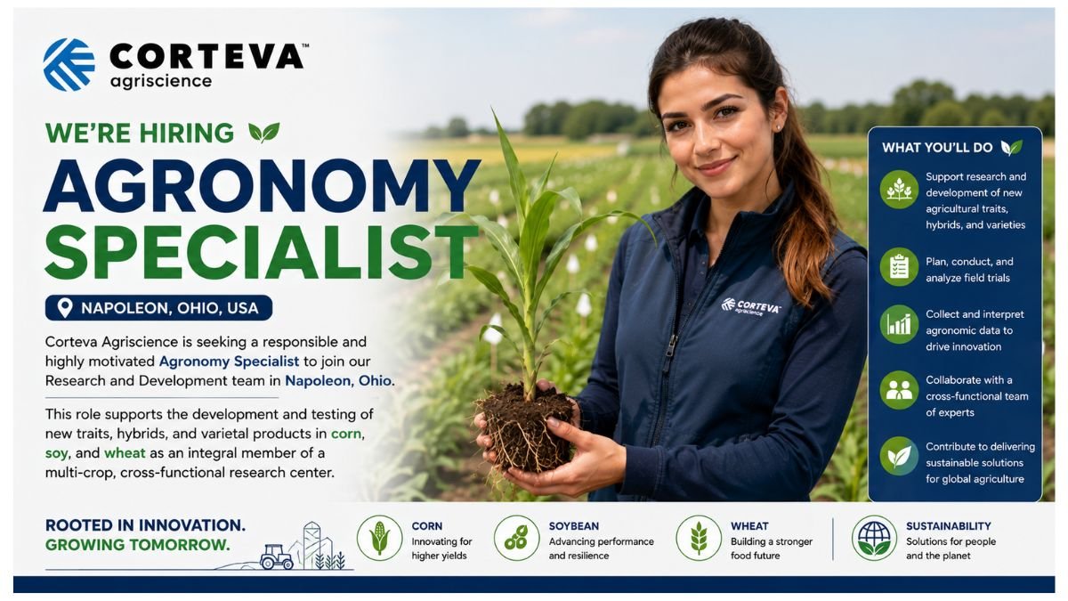 Agronomy Specialist Jobs Napoleon Ohio 2026