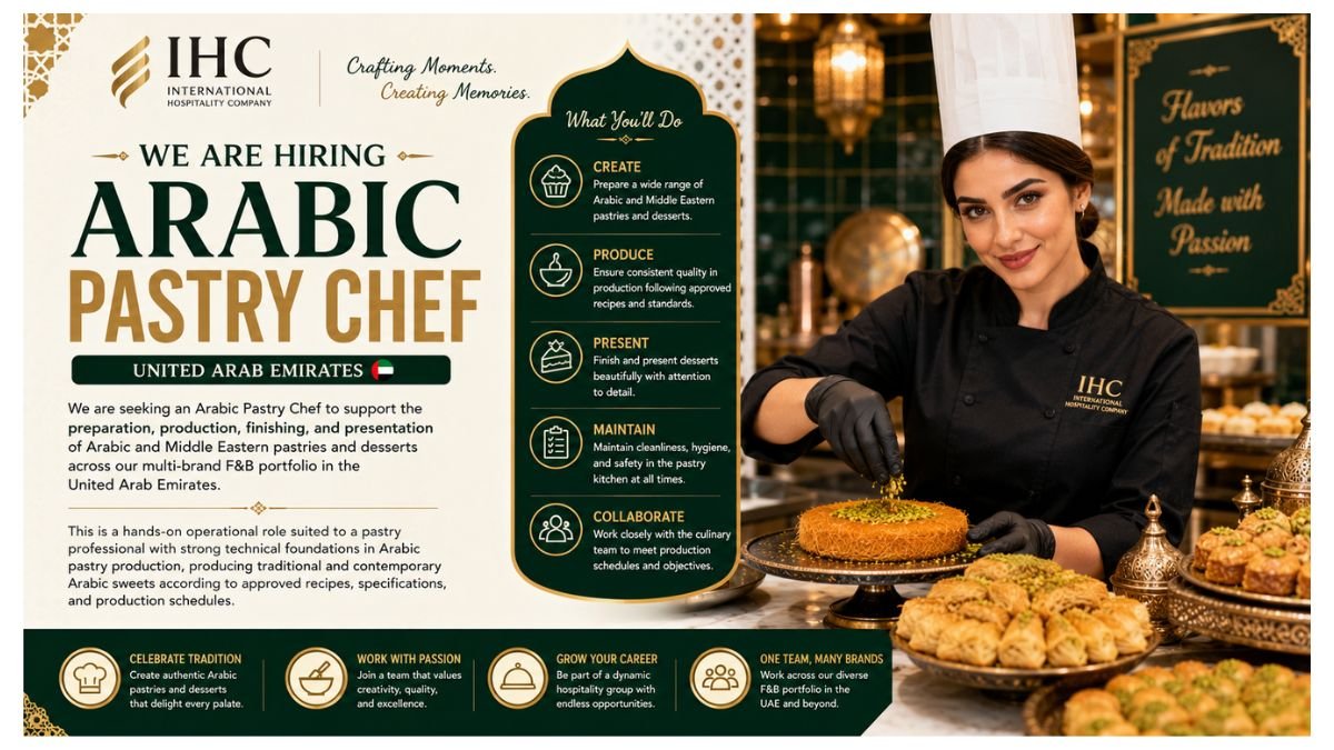 Arabic Pastry Chef Jobs UAE 2026