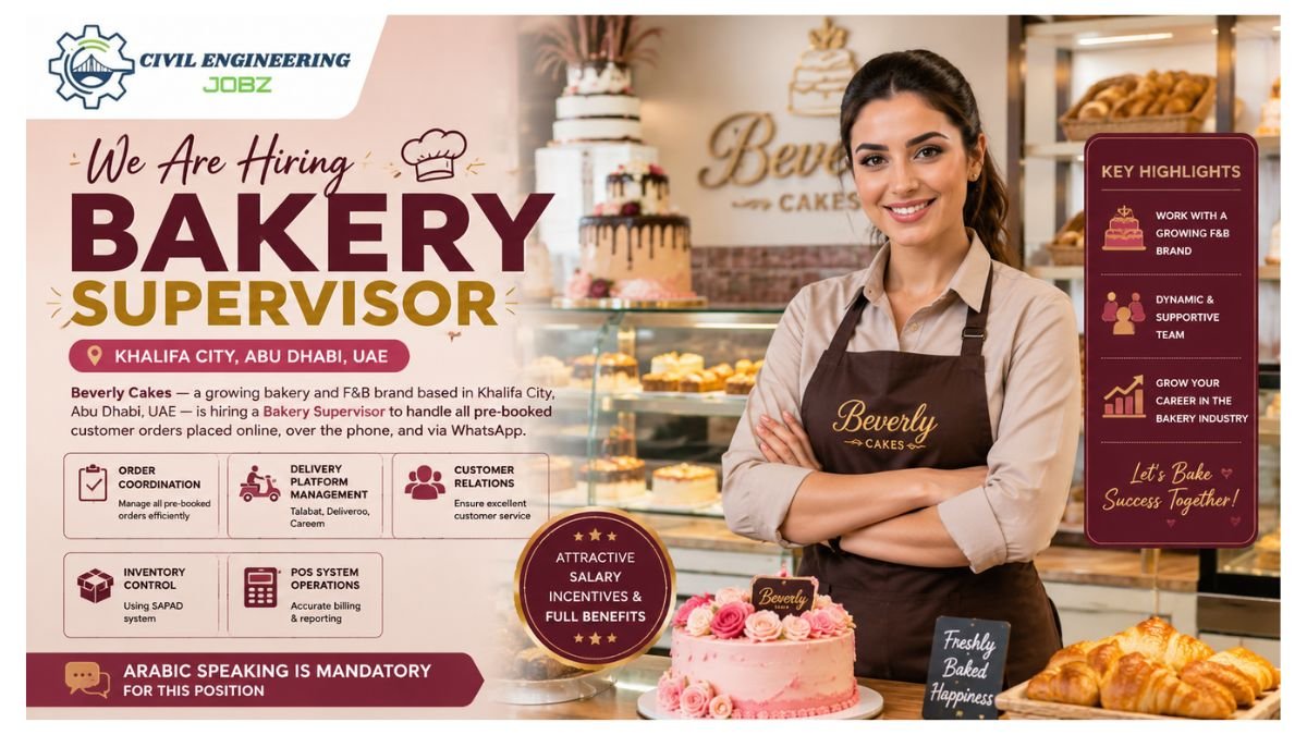 Bakery Supervisor Jobs Abu Dhabi UAE 2026