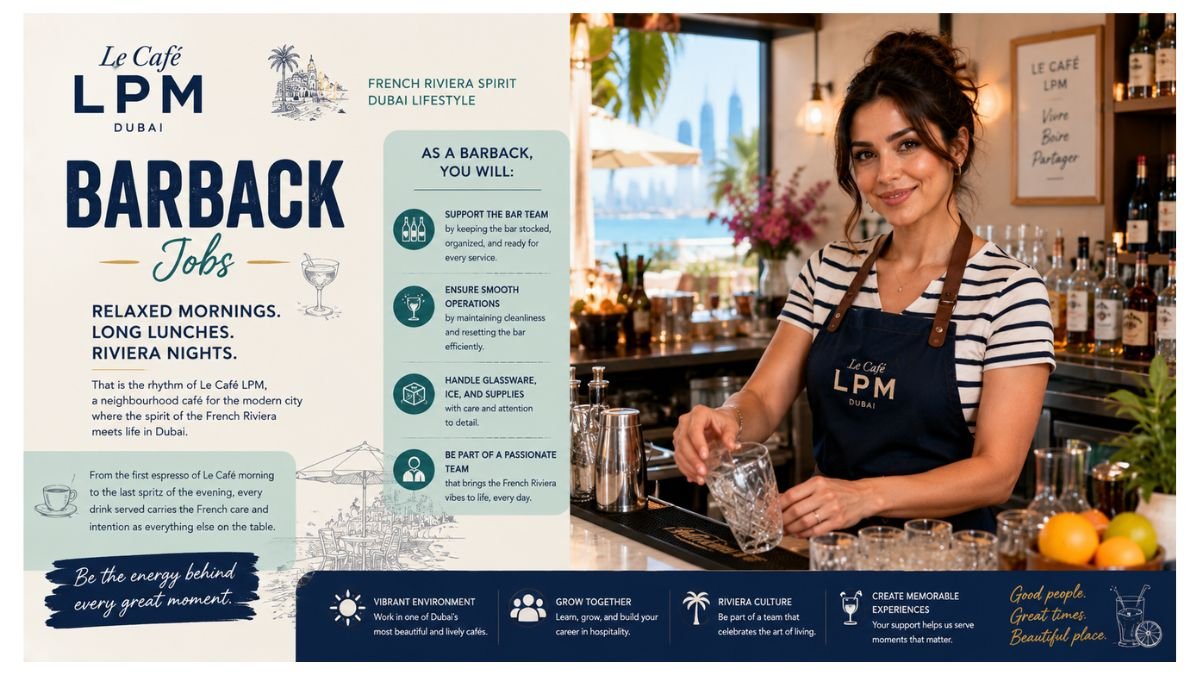 Barback Jobs UAE 2026