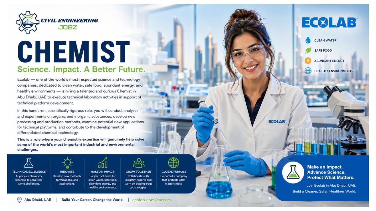 Chemist Jobs Abu Dhabi UAE 2026