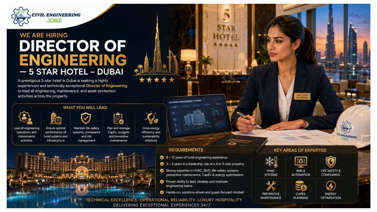 Director of Engineering 5 Star Hotel Jobs Dubai 2026