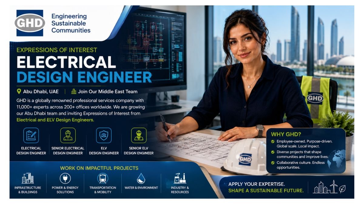Electrical Design Engineer Jobs Abu Dhabi UAE 2026