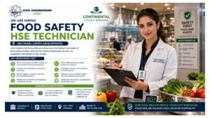 Food Safety HSE Technician Jobs Abu Dhabi UAE 2026