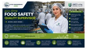 Food Safety Quality Supervisor Jobs Jeddah Saudi Arabia 2026