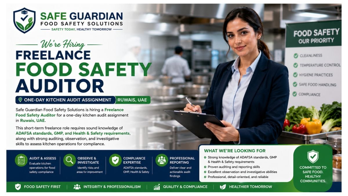 Freelance Food Safety Auditor Jobs Ruwais UAE 2026