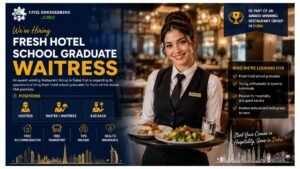 Fresh Hotel School Graduate Waitress Jobs Dubai 2026