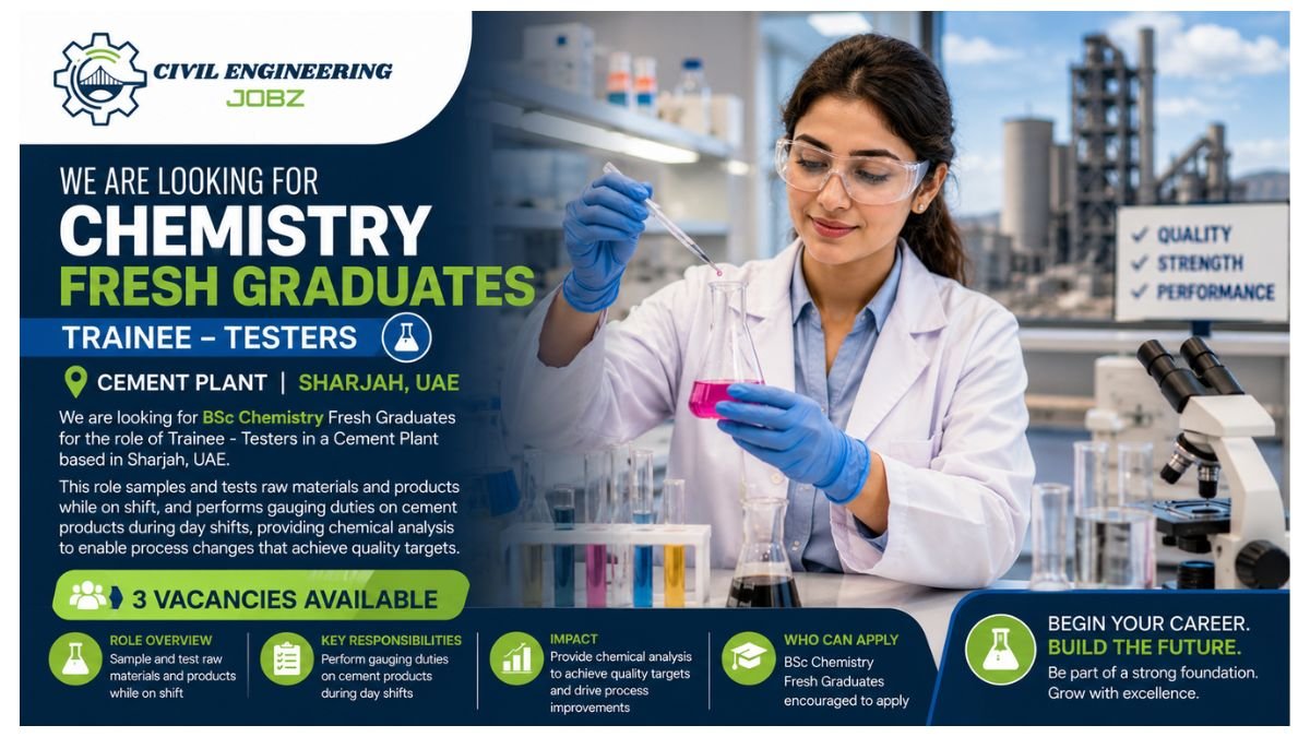 Graduate Freshers Chemist Jobs Dubai 2026 