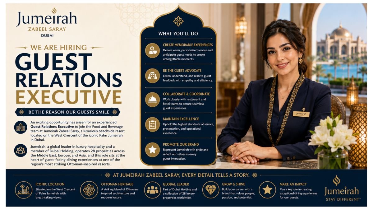 Guest Relations Executive Jobs UAE 2026