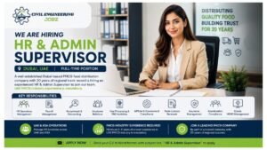 HR Admin Supervisor Jobs Dubai UAE 2026