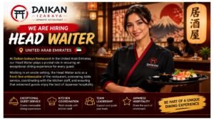 Head Waiter Jobs UAE 2026