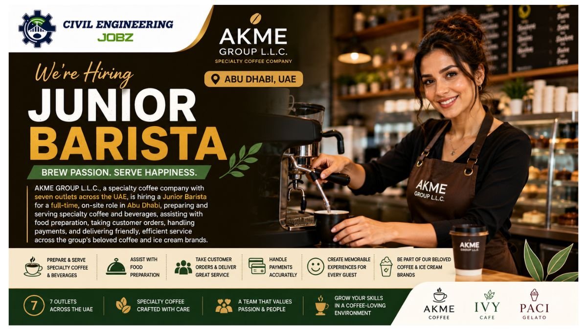Junior Barista Jobs Abu Dhabi 2026
