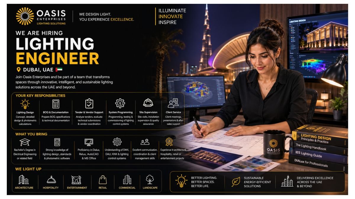 Lighting Engineer Jobs Dubai UAE 2026 