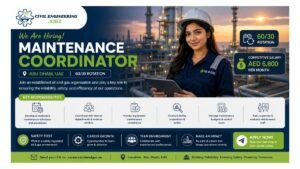 Maintenance Coordinator Jobs Abu Dhabi 2026