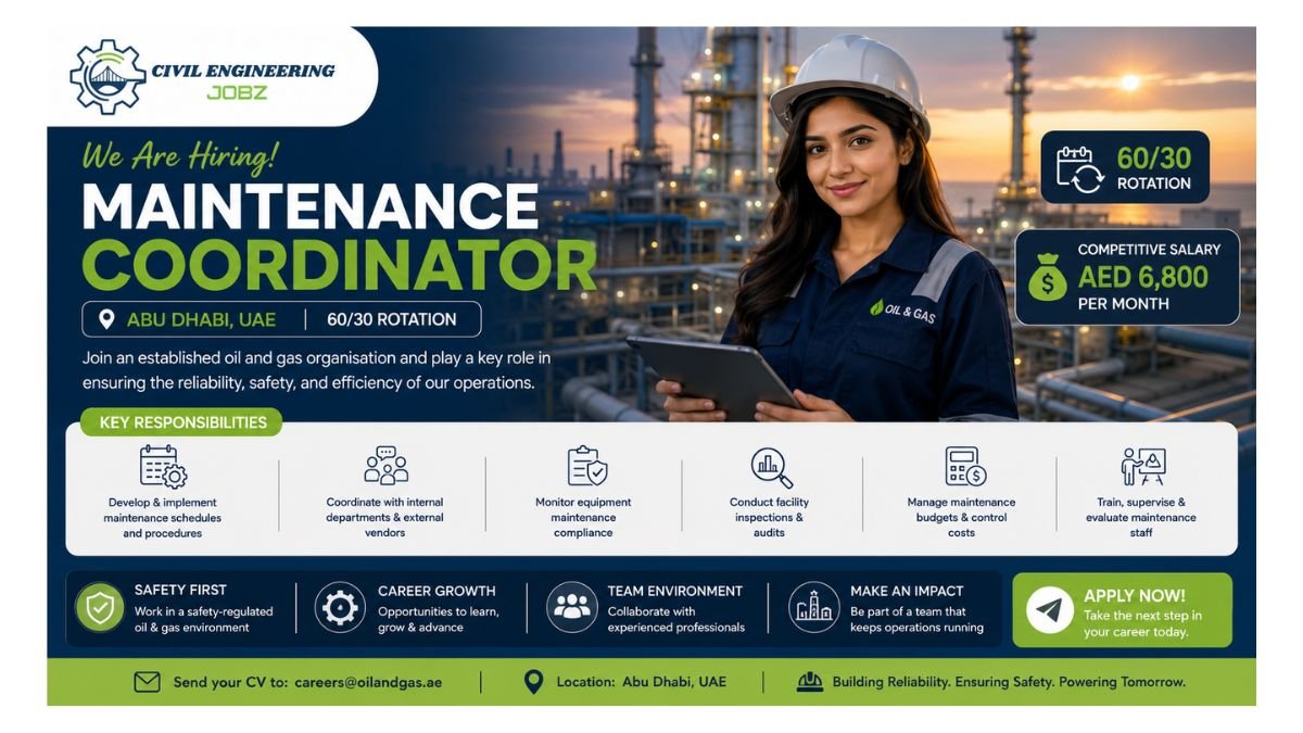 Maintenance Coordinator Jobs Abu Dhabi 2026