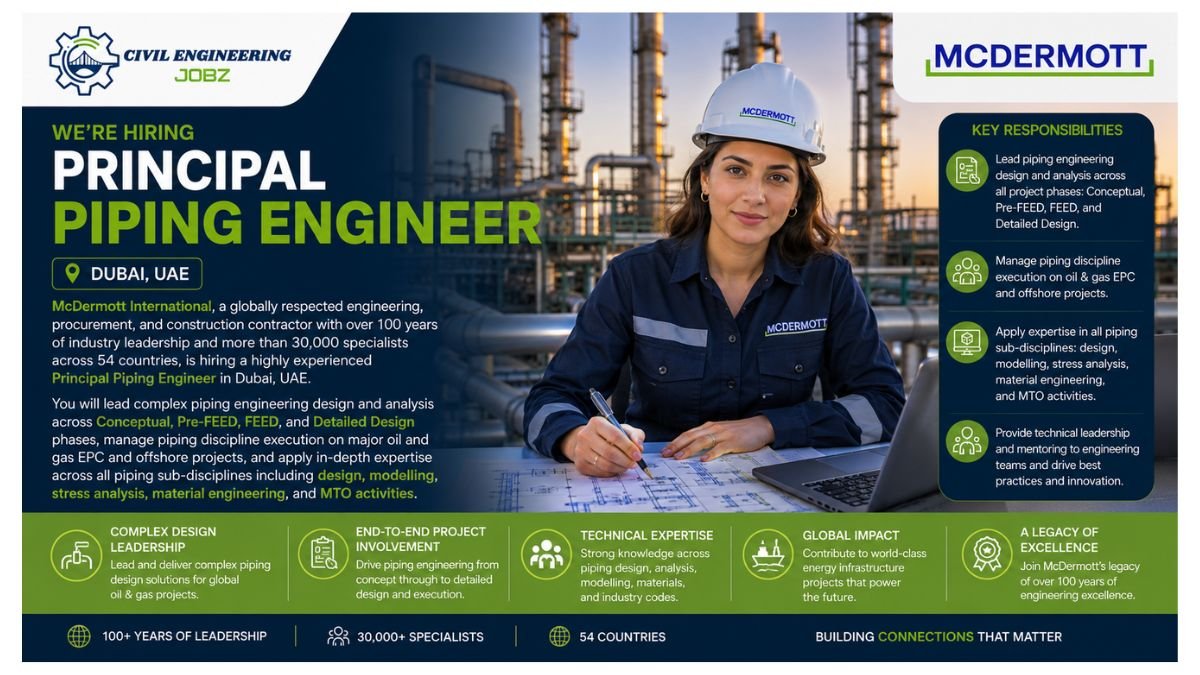 Principal Piping Engineer Jobs Dubai UAE 2026