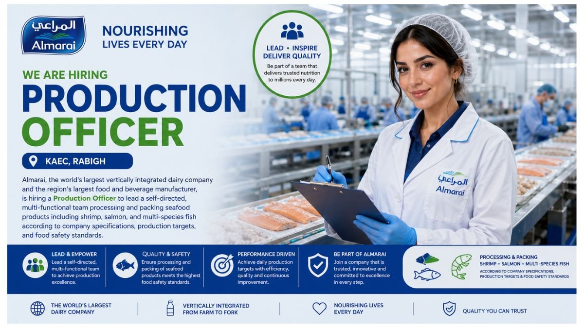 Production Officer Jobs Saudi Arabia 2026 