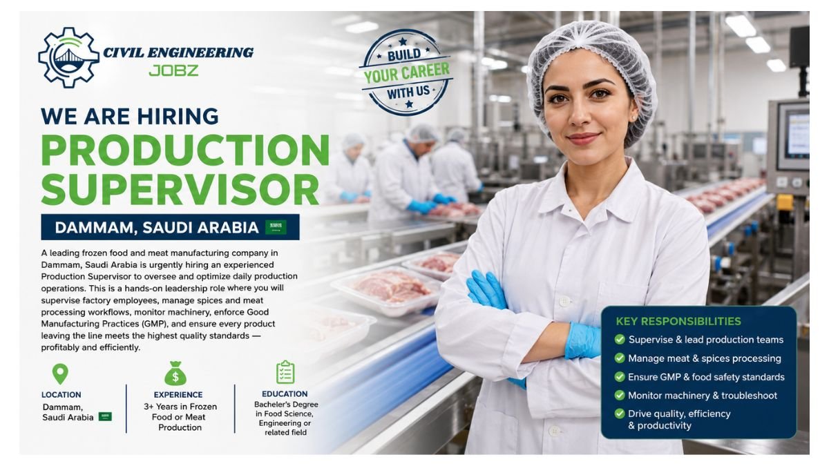 Production Supervisor Jobs Dammam Saudi Arabia 2026