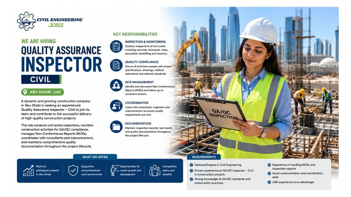 Quality Assurance Inspector Jobs Abu Dhabi UAE 2026