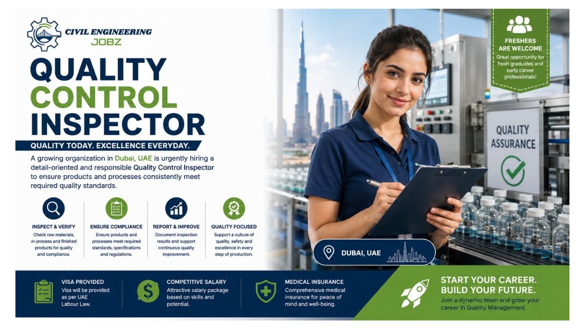 Quality Control Inspector Jobs Dubai UAE 2026