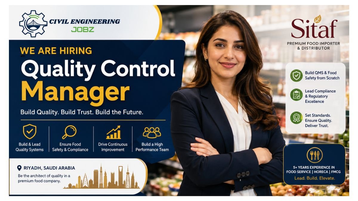 Quality Control Manager Jobs Riyadh Saudi Arabia 2026