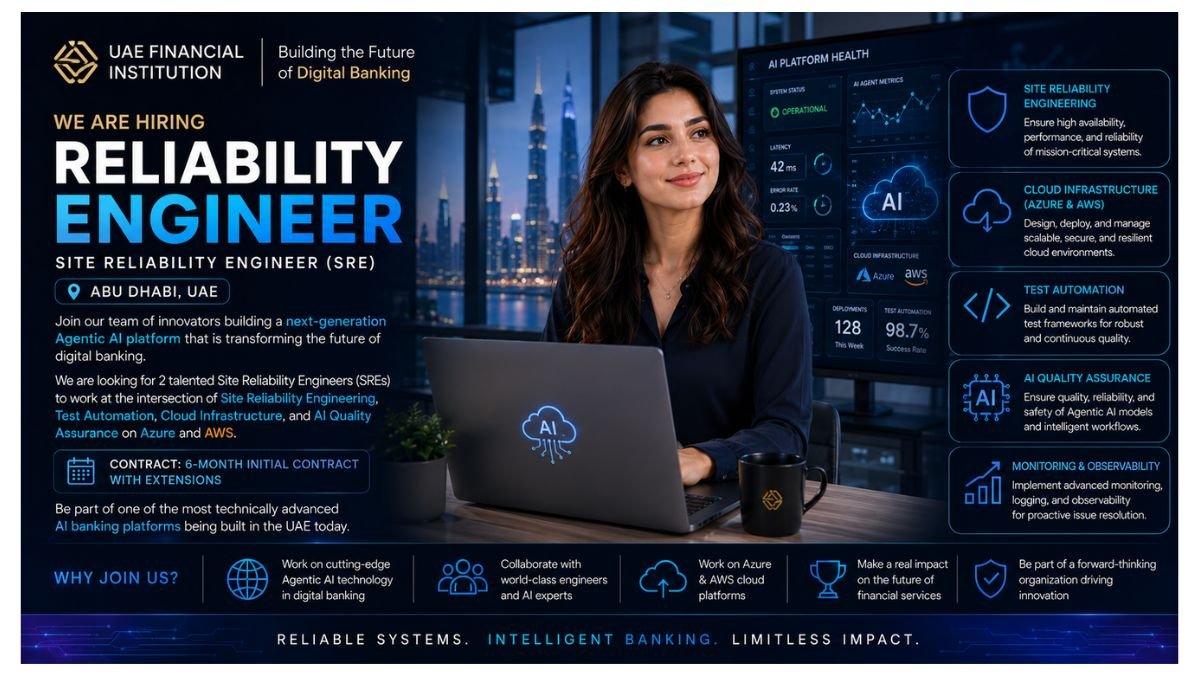 Reliability Engineer SRE Jobs Abu Dhabi UAE 2026