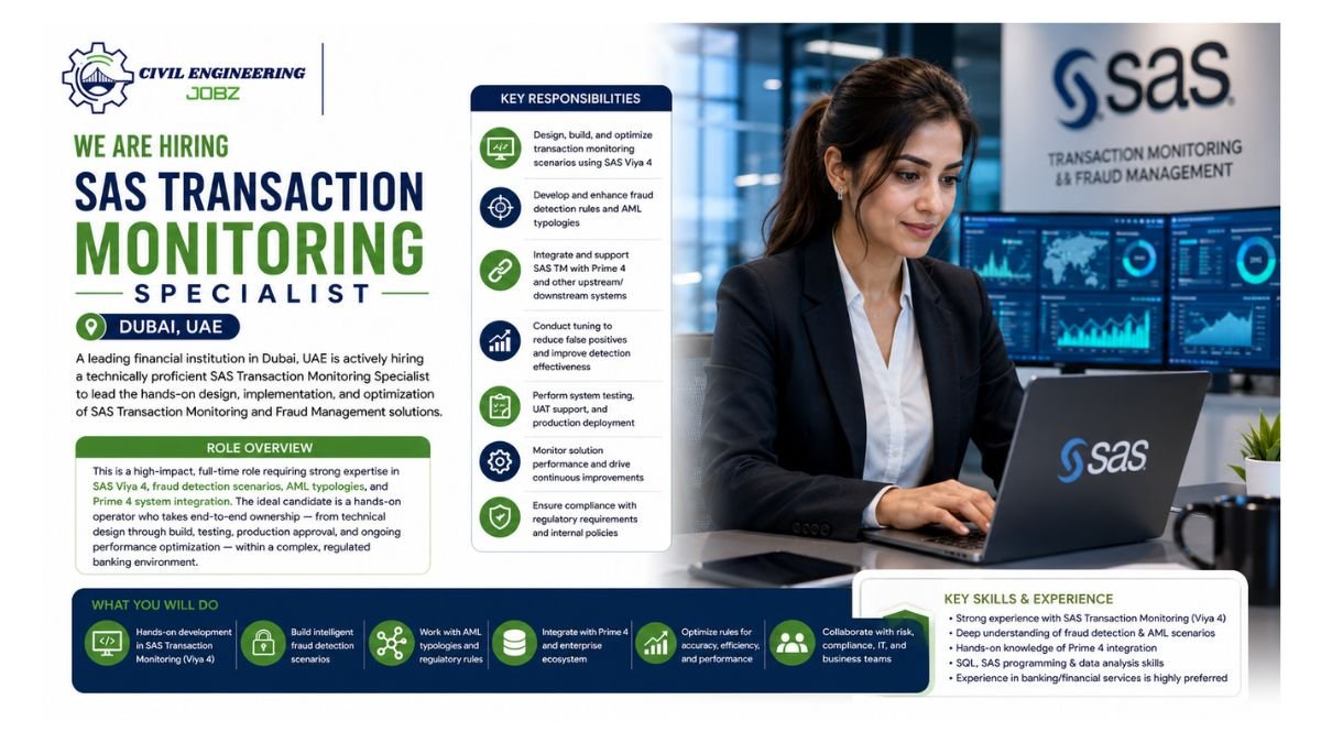 SAS Transaction Monitoring Jobs Dubai UAE 2026 