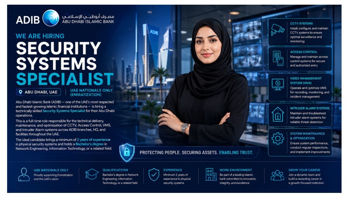 Security Systems Specialist Jobs Abu Dhabi UAE 2026