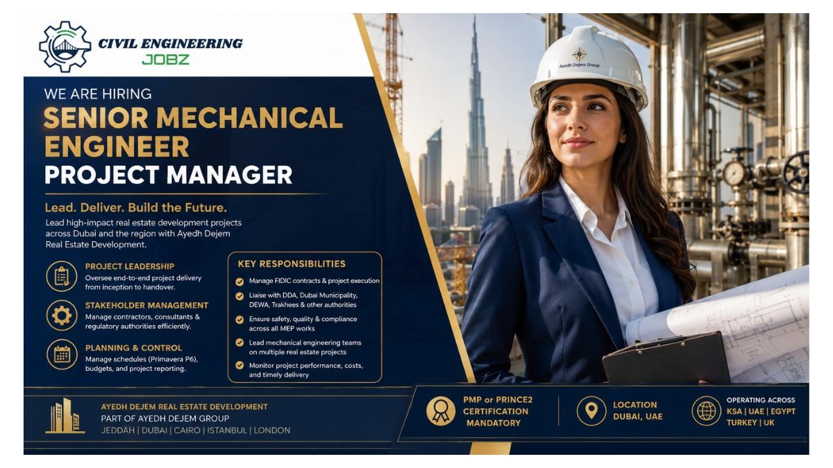 Senior Mechanical Engineer Project Manager Jobs Dubai UAE 2026
