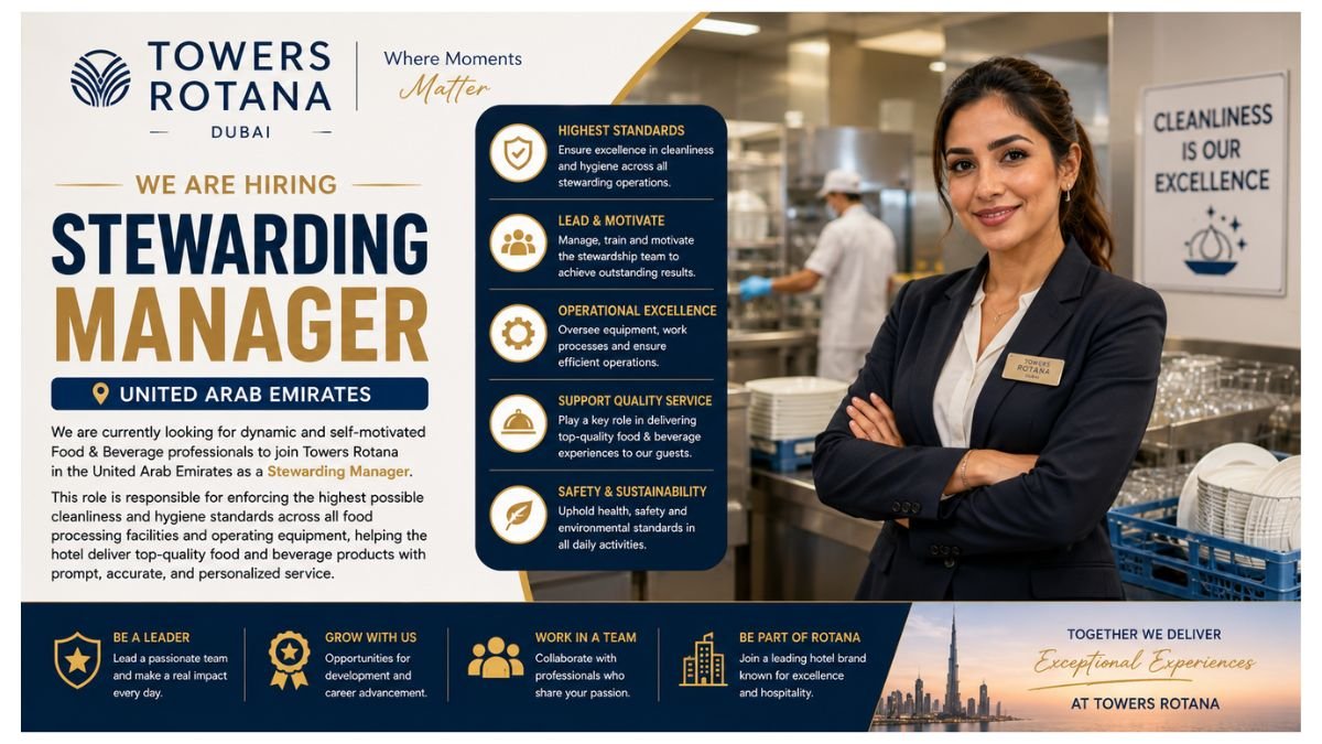 Stewarding Manager Jobs UAE 2026