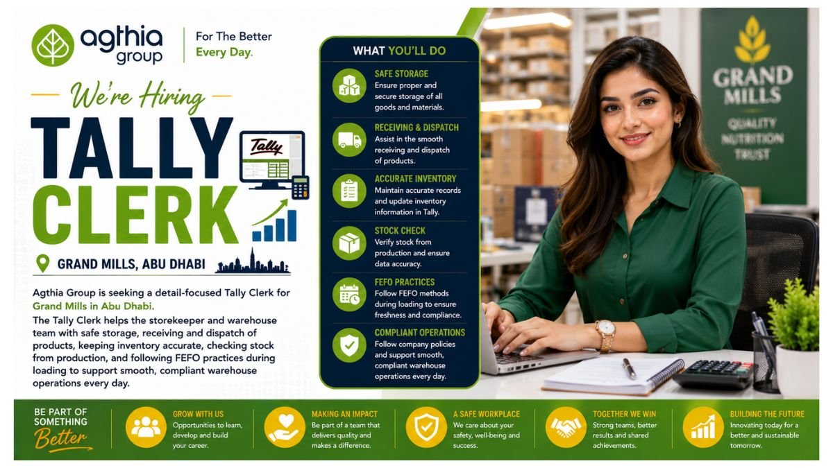 Tally Clerk Jobs UAE 2026