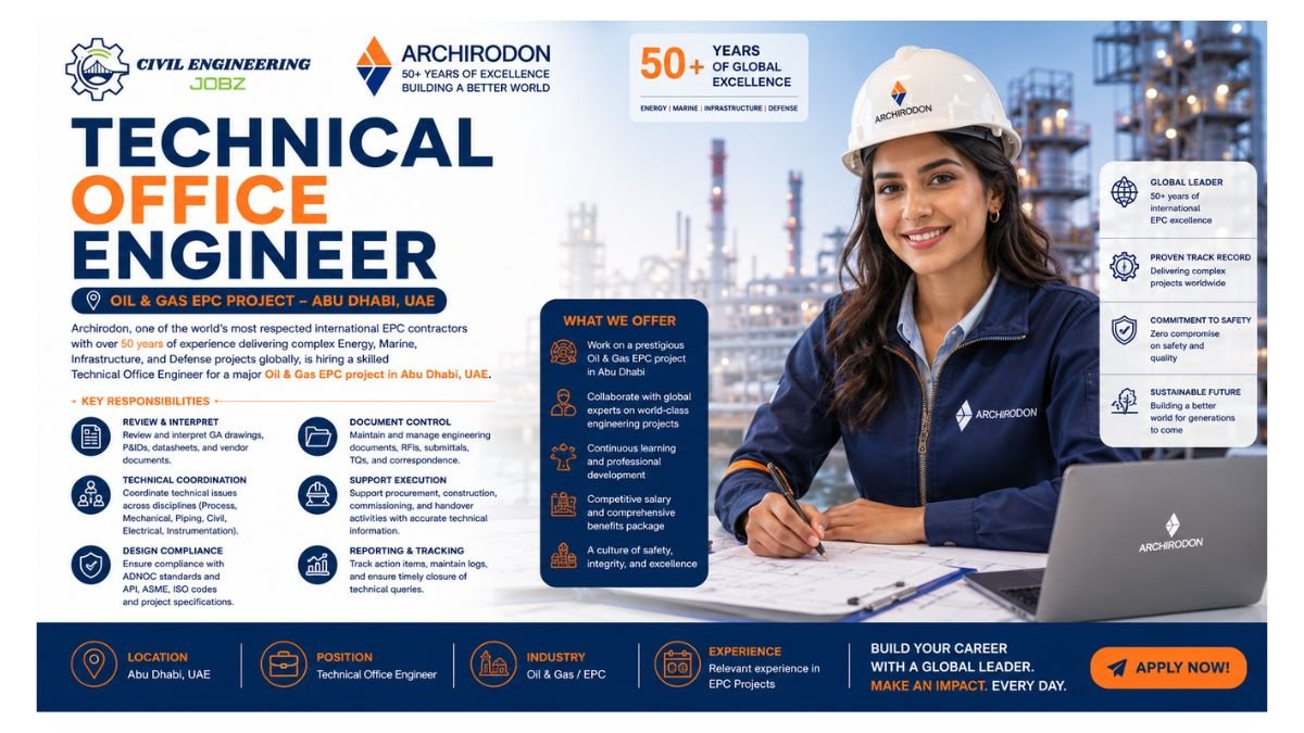 Technical Office Engineer Jobs Abu Dhabi UAE 2026