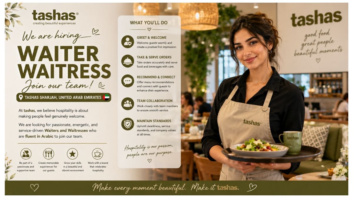 Waiter Waitress Jobs UAE 2026