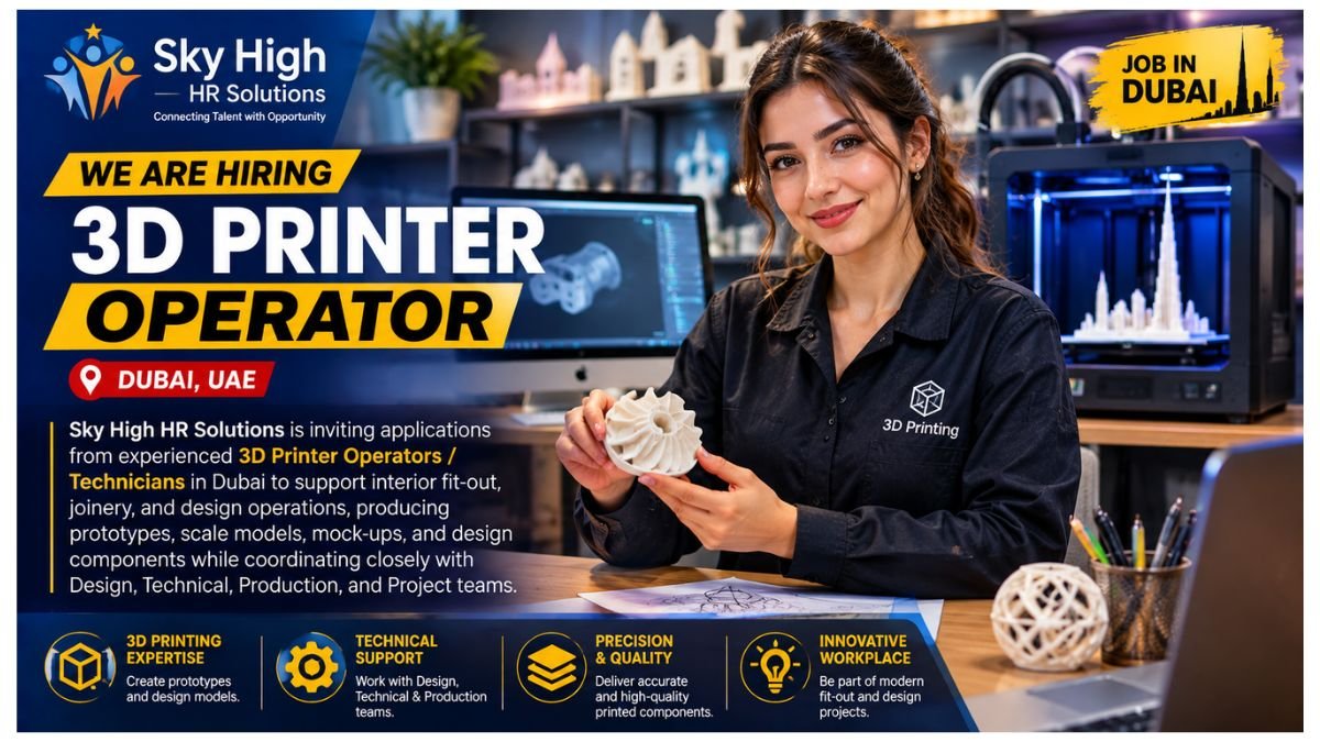 3D Printer Operator Jobs Dubai 2026