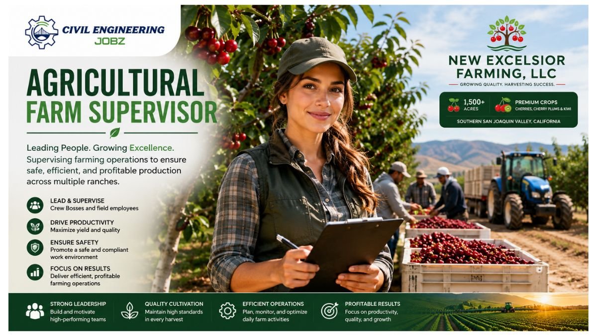 Agricultural Farm Supervisor Jobs Bakersfield CA 2026 