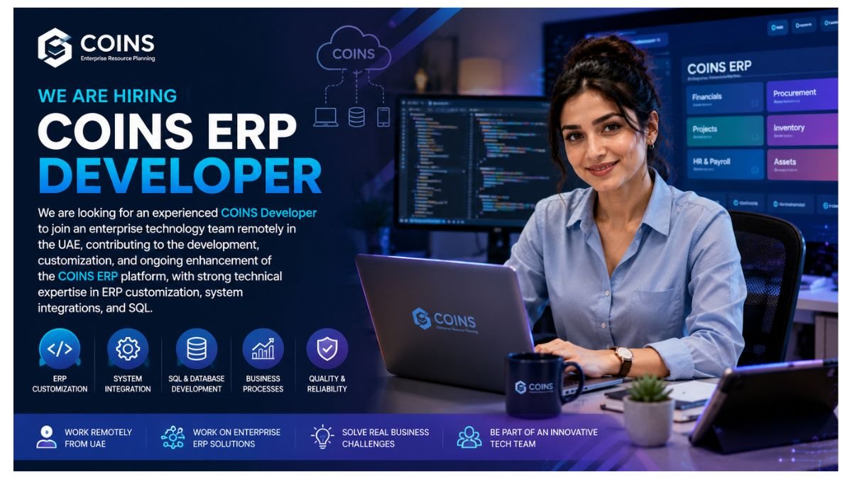 COINS ERP Developer Jobs UAE 2026
