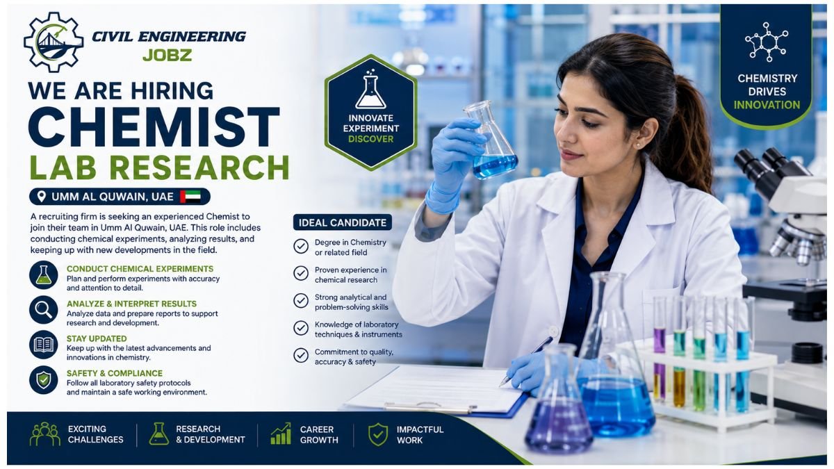 Chemist Lab Research Jobs Umm Al Quwain 2026 