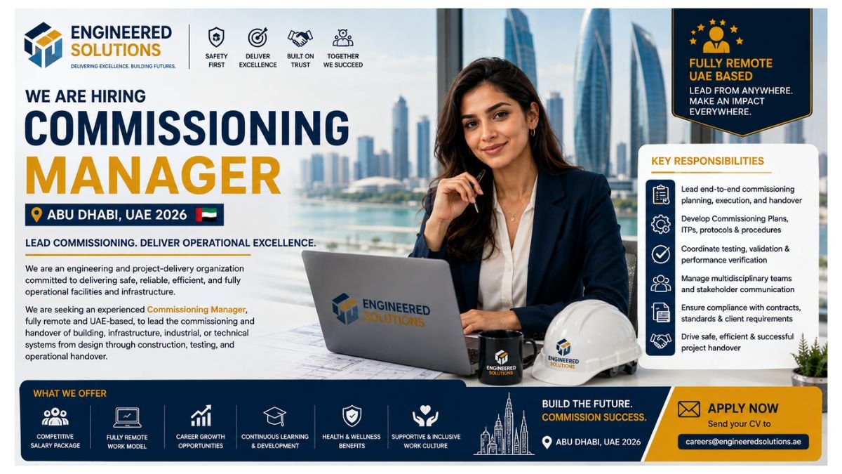 Commissioning Manager Jobs UAE 2026