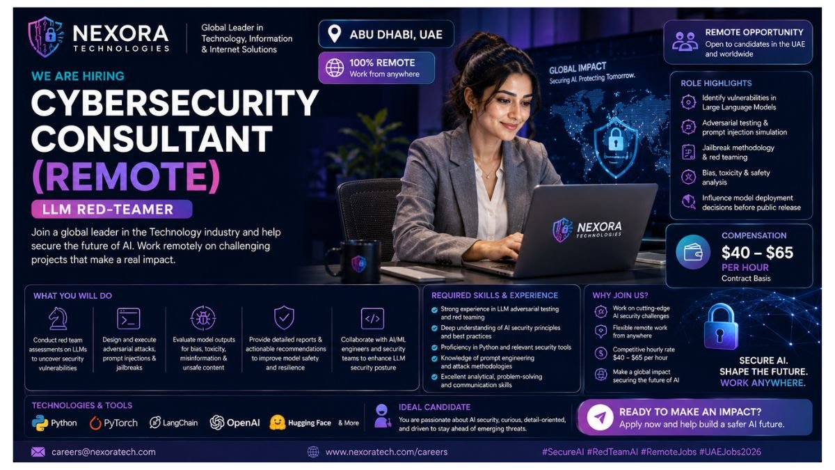 Cybersecurity Consultant Remote Jobs UAE 2026