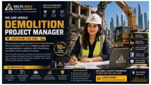 Demolition Project Manager Jobs UAE 2026