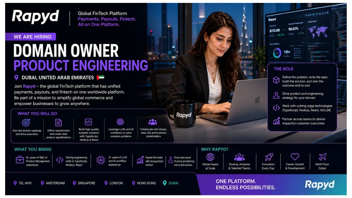 Domain Owner Product Engineering Jobs Dubai 2026