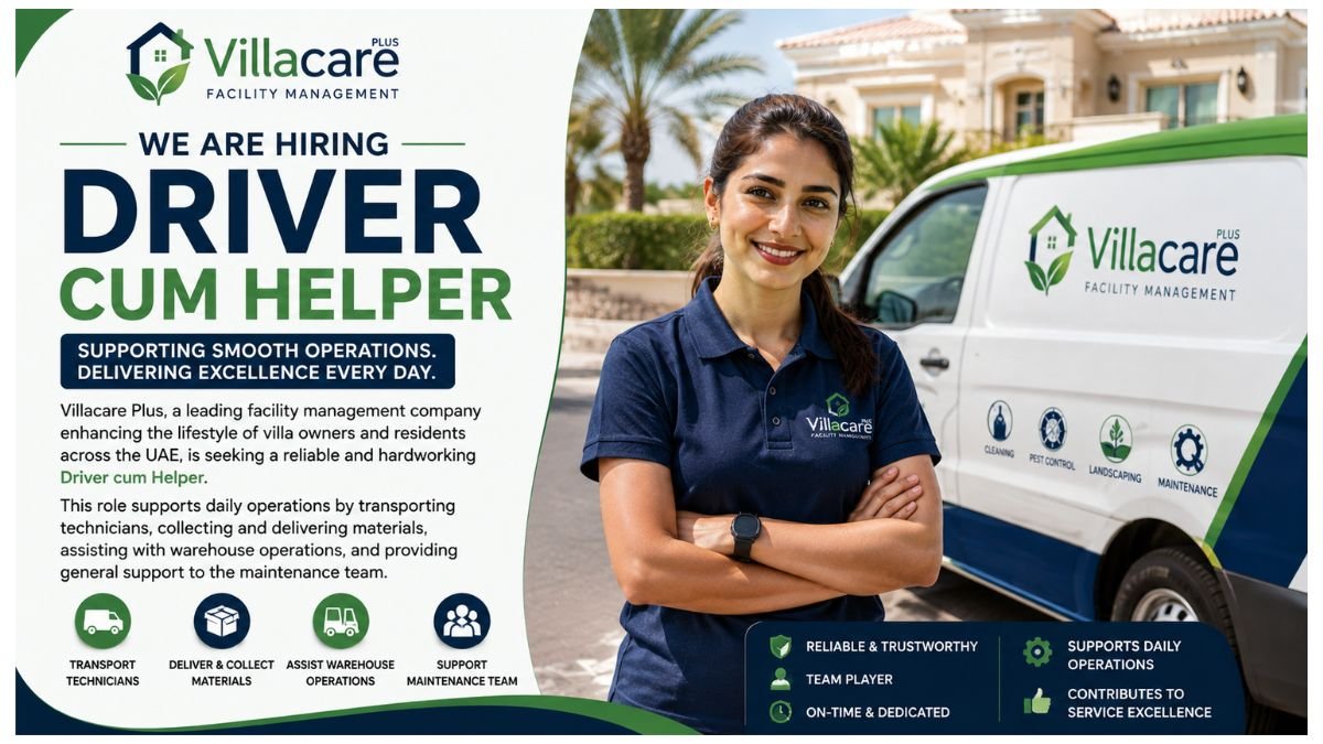 Driver cum Helper Jobs UAE 2026