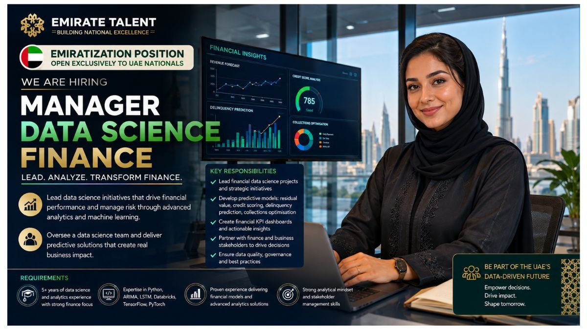 Emiratization Data Science Manager Finance Jobs Dubai UAE 2026 