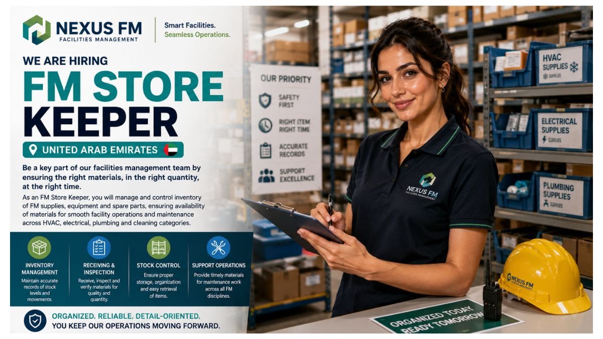 FM Store Keeper Jobs UAE 2026