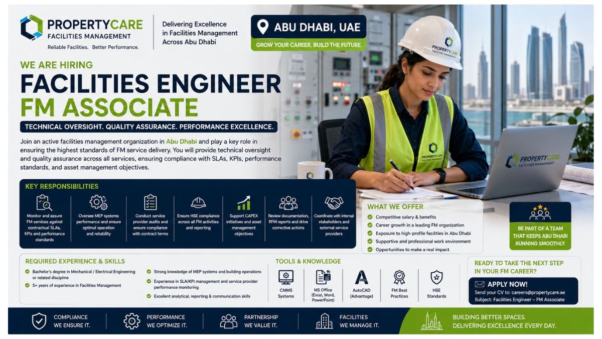 Facilities Engineer FM Associate Jobs Abu Dhabi 2026