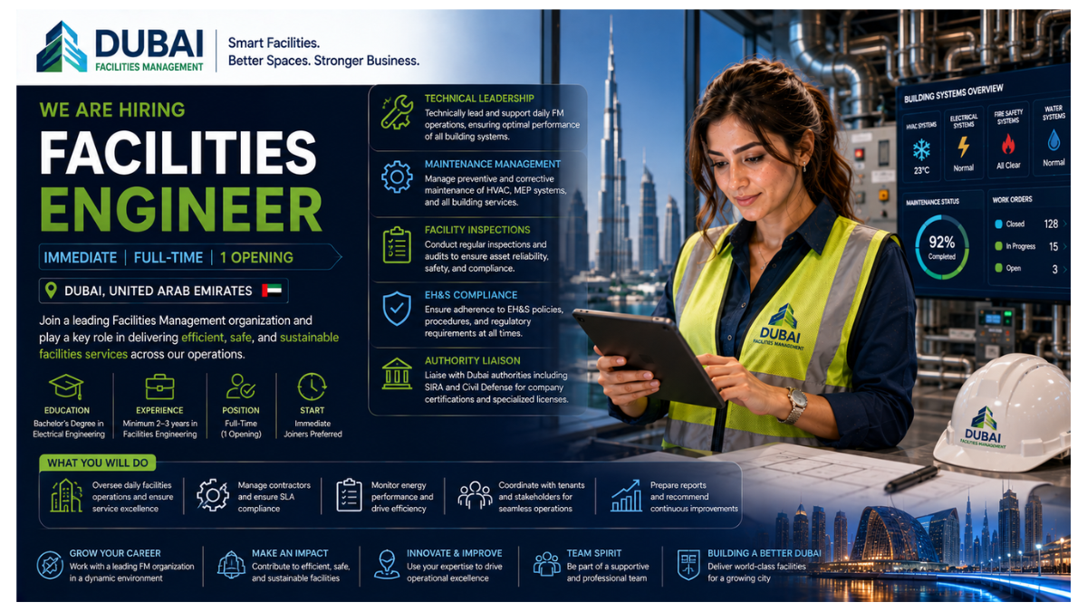Facilities Engineer Jobs Dubai 2026