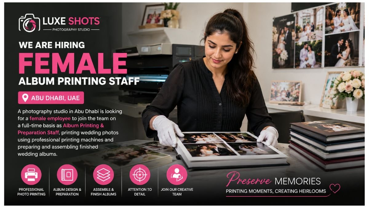 Female Album Printing Staff Jobs Abu Dhabi 2026