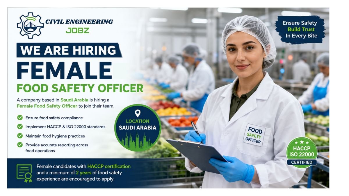 Female Food Safety Officer Jobs Saudi Arabia 2026 