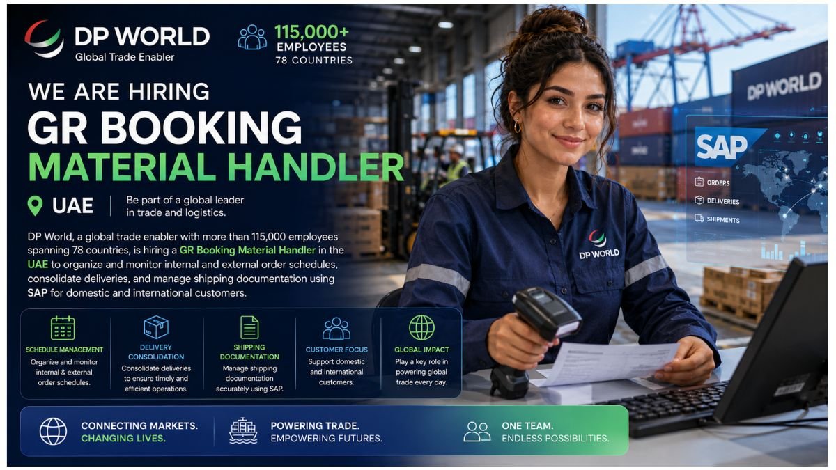 GR Booking Material Handler Jobs UAE 2026 