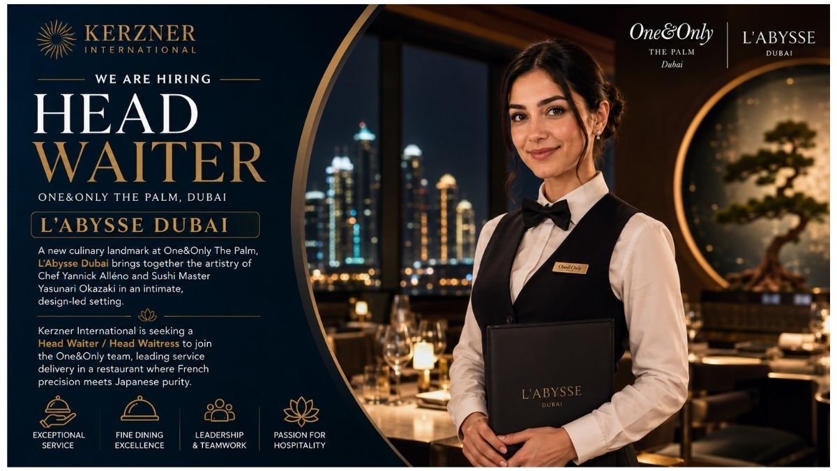 Head Waiter Jobs UAE 2026